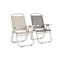 Set of Two Lightweight Folding Beach Chairs with Durable Aluminum Frame