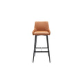 Stylish Leather Bar Stool with Metal Legs